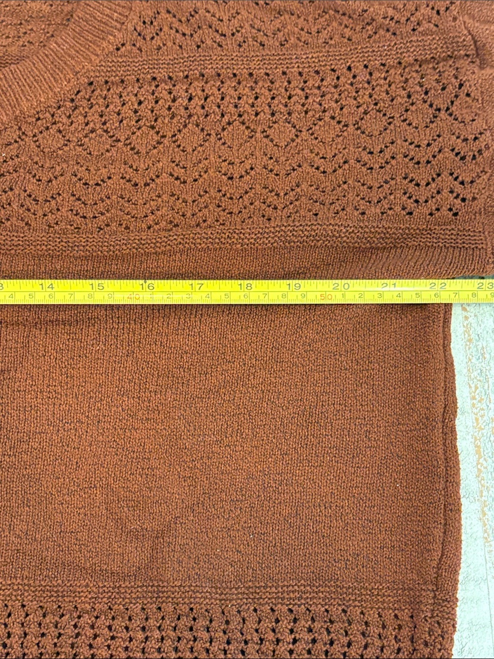 Fall Rust V-Neck Sweater - Picture 6 of 8